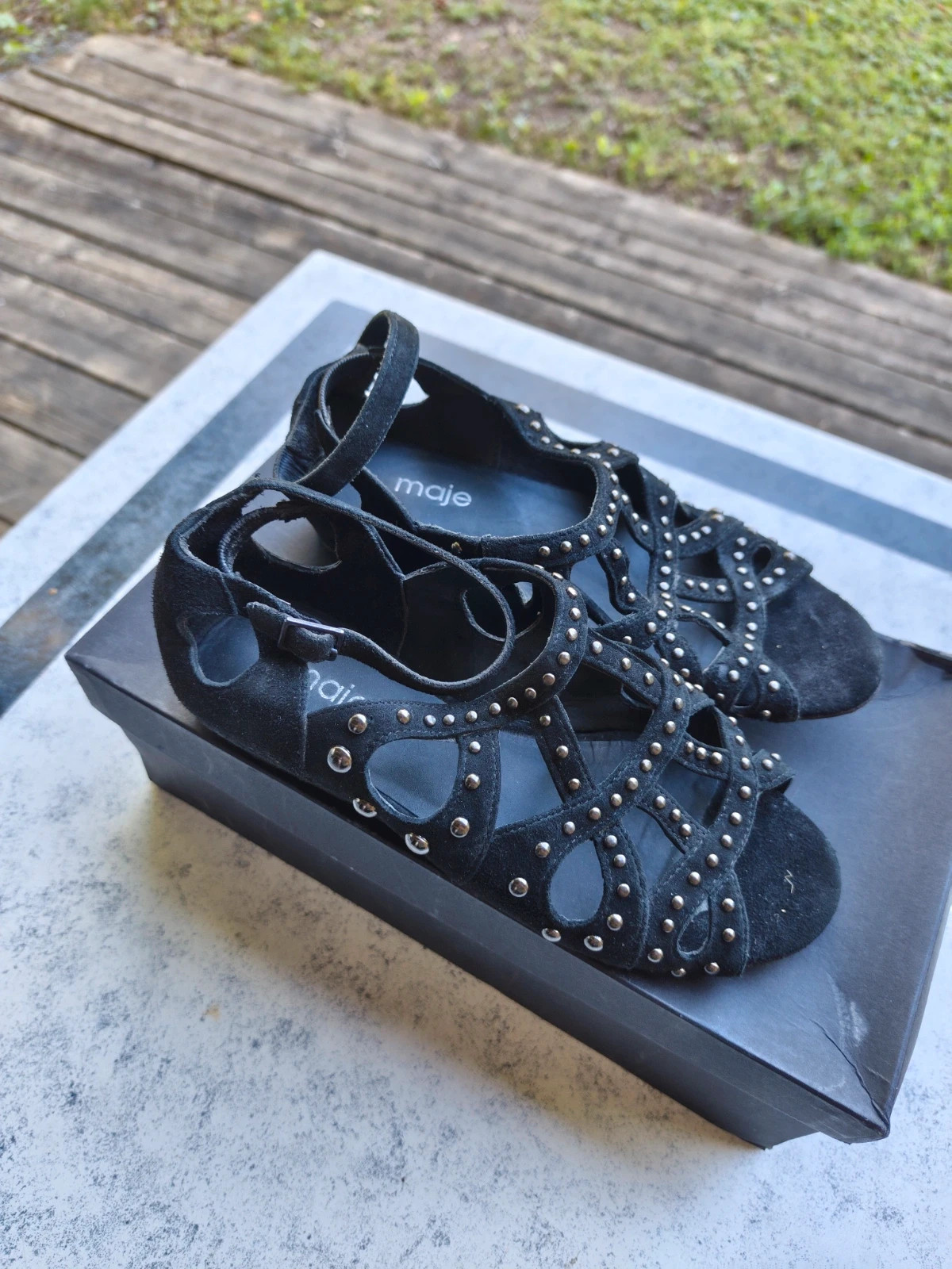 Sandales Maje noires cloutées été printemps – Maje – taille 37 2