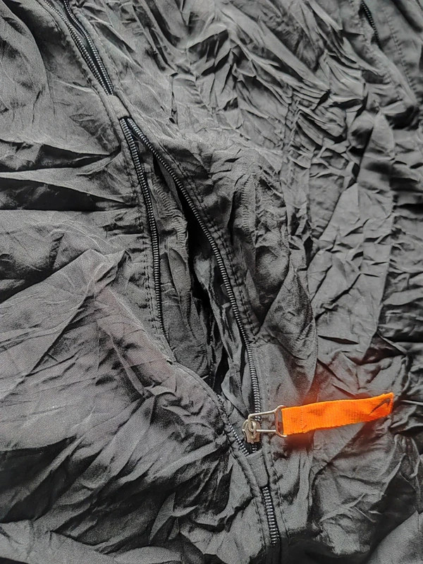 Veste Nike noire – coupe-vent vintage– logo orange – Nike – taille M 4