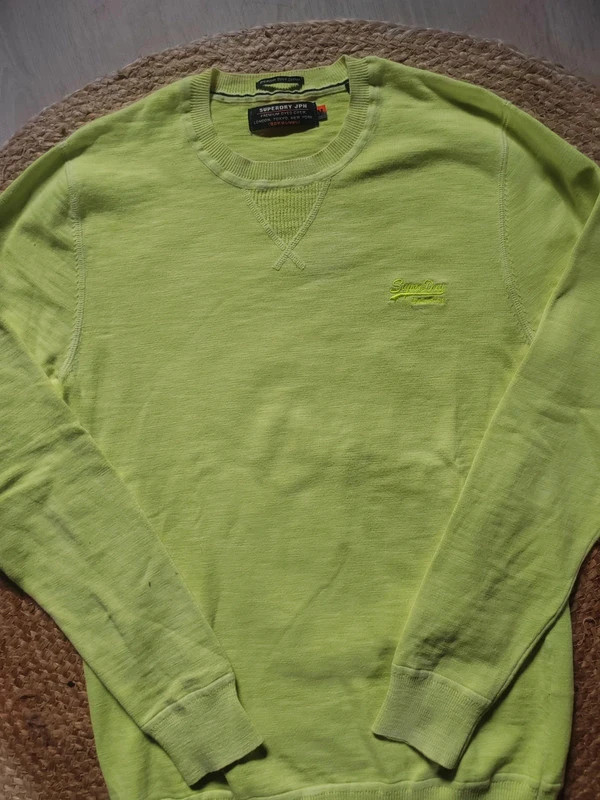 Pull jaune/vert fluo superdry homme taille M – Superdry – taille M 2