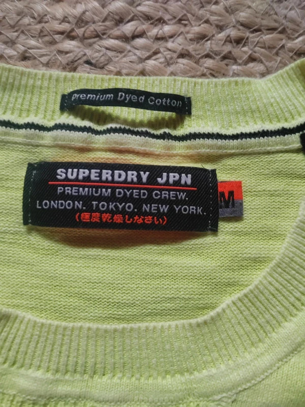 Pull jaune/vert fluo superdry homme taille M – Superdry – taille M 4