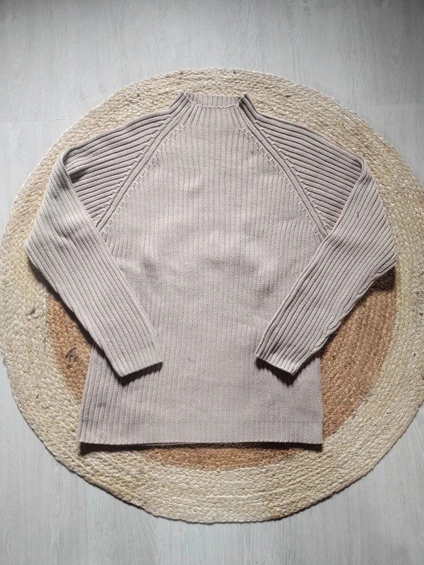 Pull beige Simon Clark M – maille fine – Vintage Dressing – taille M
