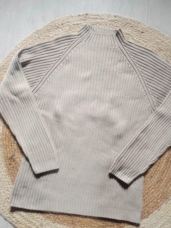 Pull beige Simon Clark M – maille fine – Vintage Dressing – taille M 2