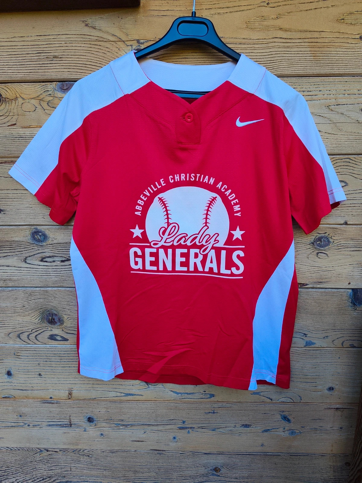 Maillot de baseball Nike Lady Generals rouge et blanc – Nike – taille M