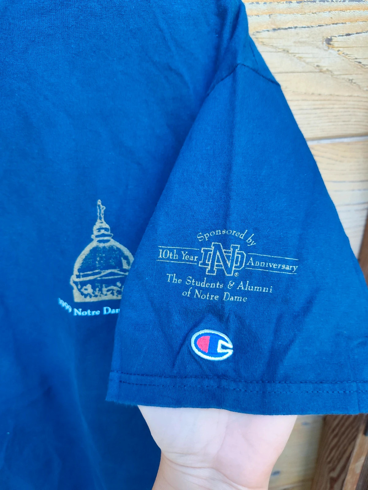 T-shirt Champion Notre Dame Football bleu marine – Champion – taille XL 4