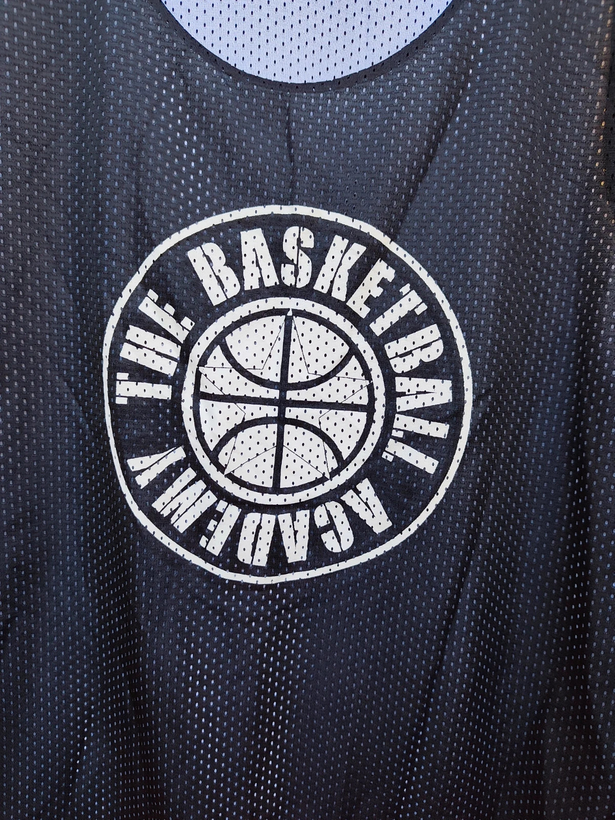 Jersey Maillot de basket réversible noir et bleu The Basketball Academy – Vintage Dressing – taille L 3