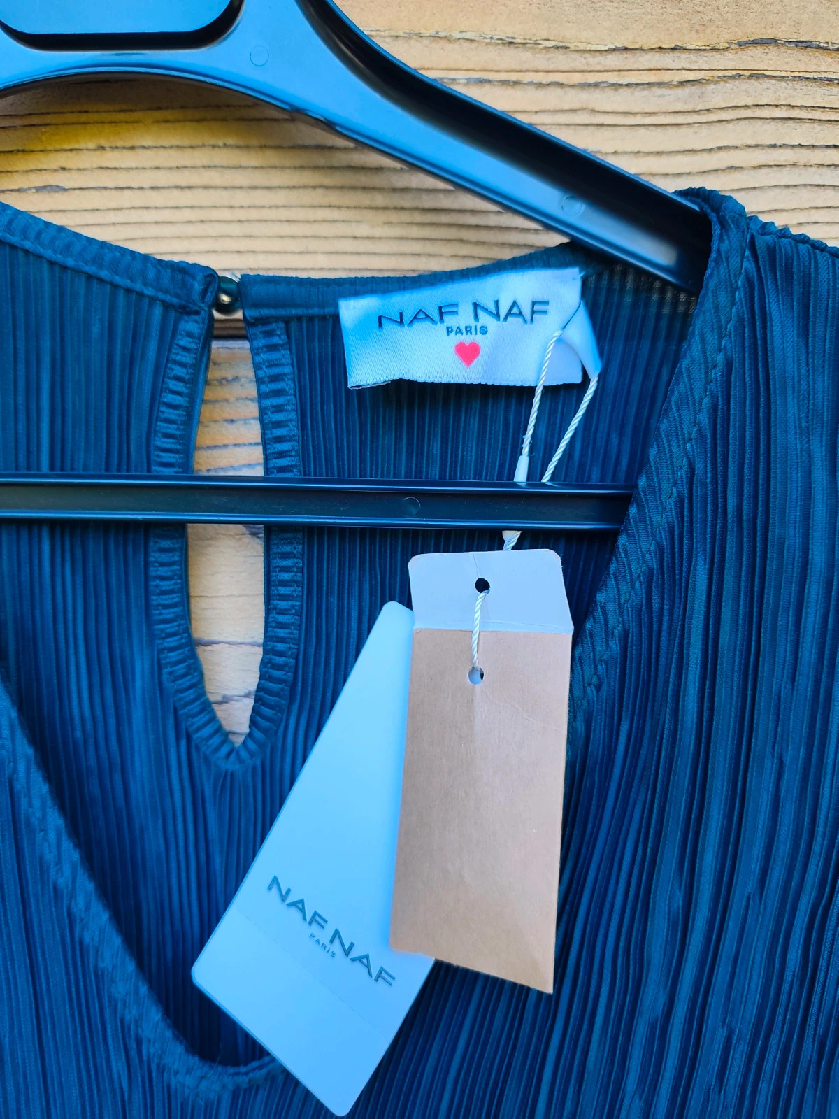 Top plissé Naf Naf bleu canard neuf – Naf Naf – taille M / 38 / 10 2