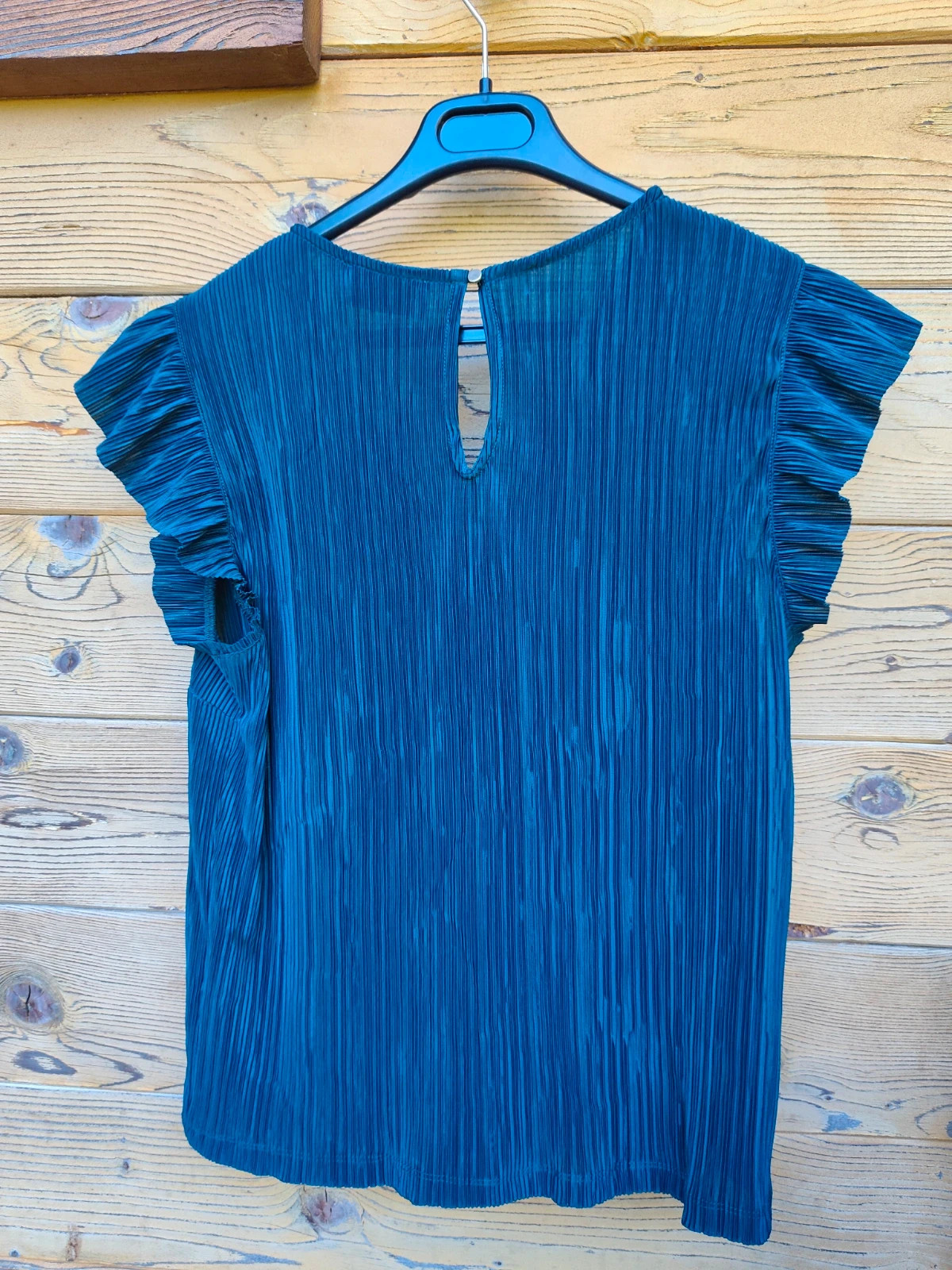 Top plissé Naf Naf bleu canard neuf – Naf Naf – taille M / 38 / 10 3