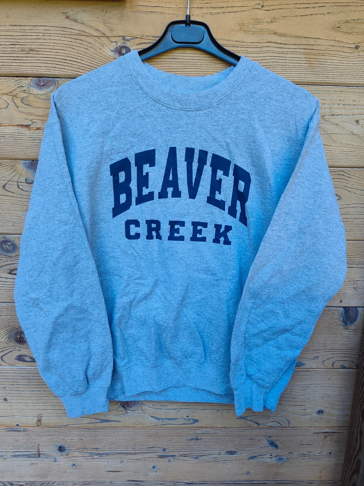 Sweat-shirt Gildan gris "Beaver Creek" gros logo – Gildan – taille M / 38 / 10