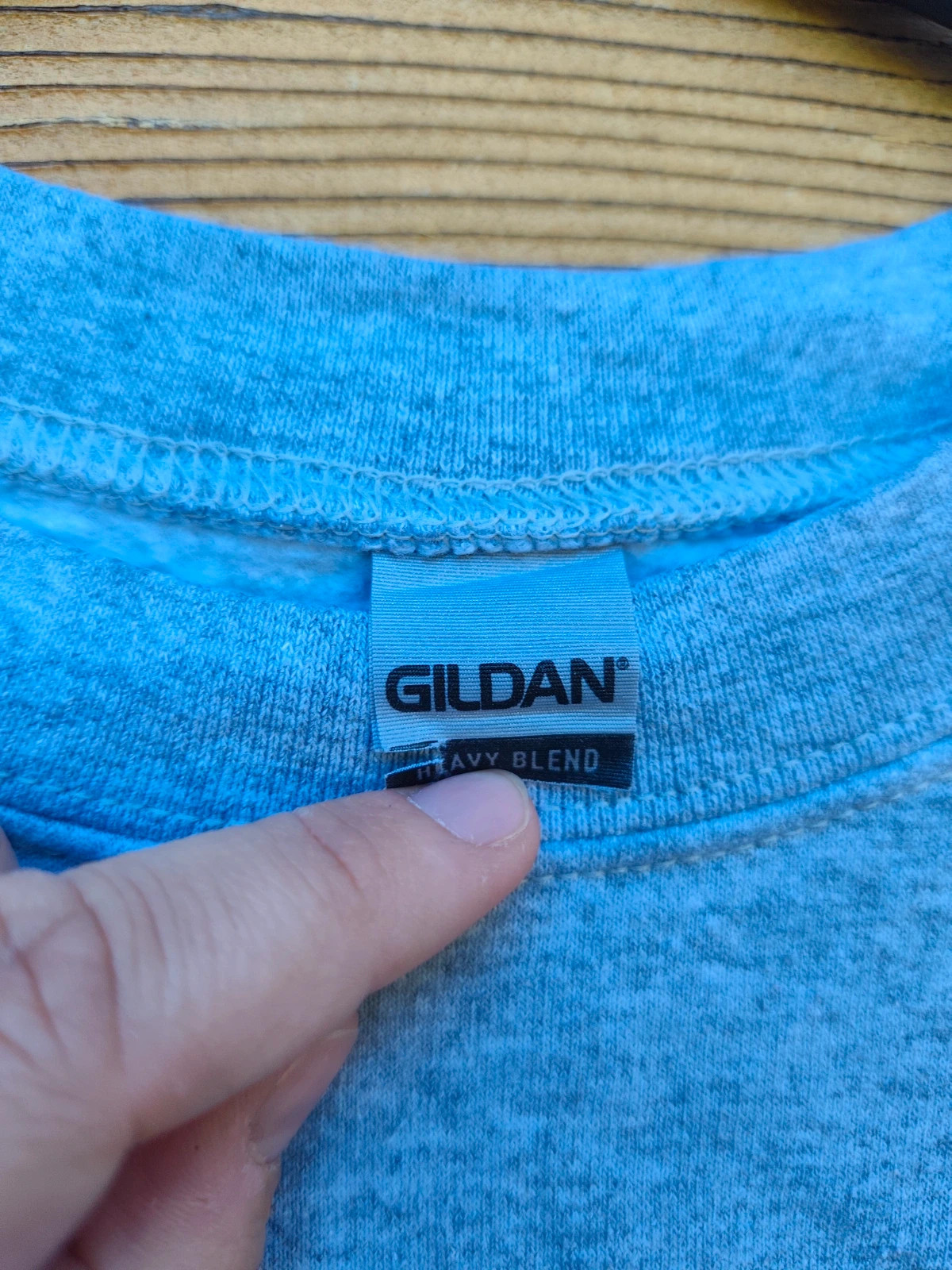 Sweat-shirt Gildan gris "Beaver Creek" gros logo – Gildan – taille M / 38 / 10 3