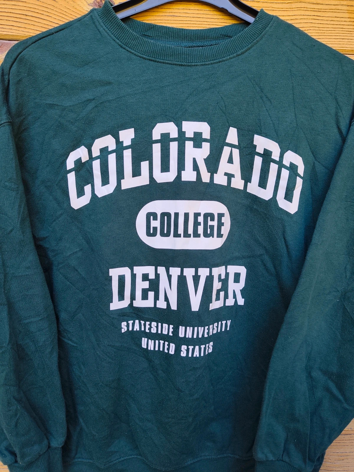 Sweat-shirt oversize Colorado vert foncé – Vintage Dressing – taille S / 36 / 8 2