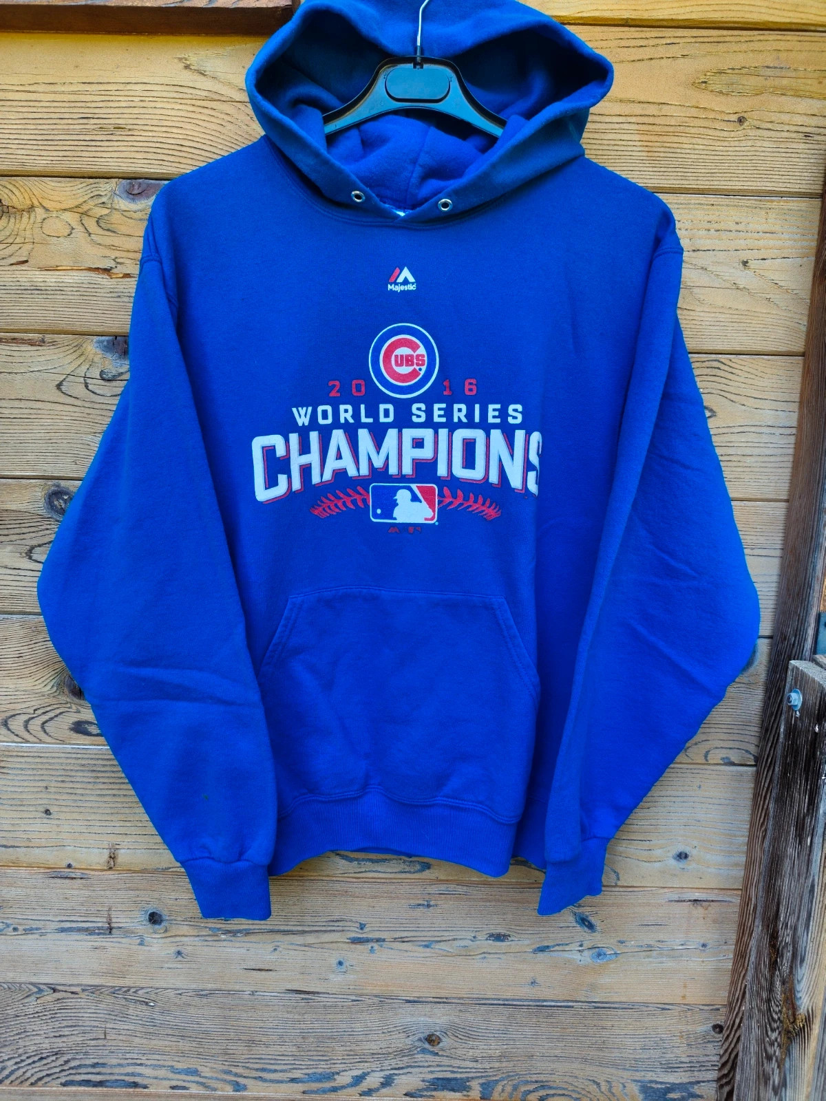 Sweat à capuche Majestic Cubs bleu World Series Champions