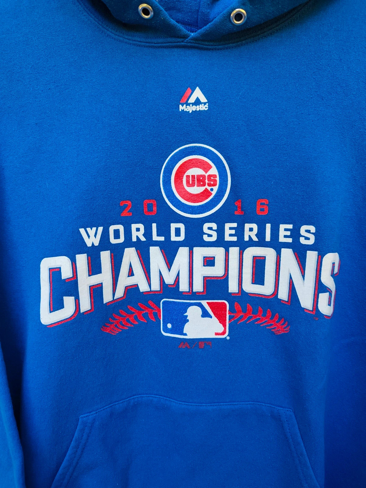 Sweat à capuche Majestic Cubs bleu World Series Champions – Majestic – taille M 2