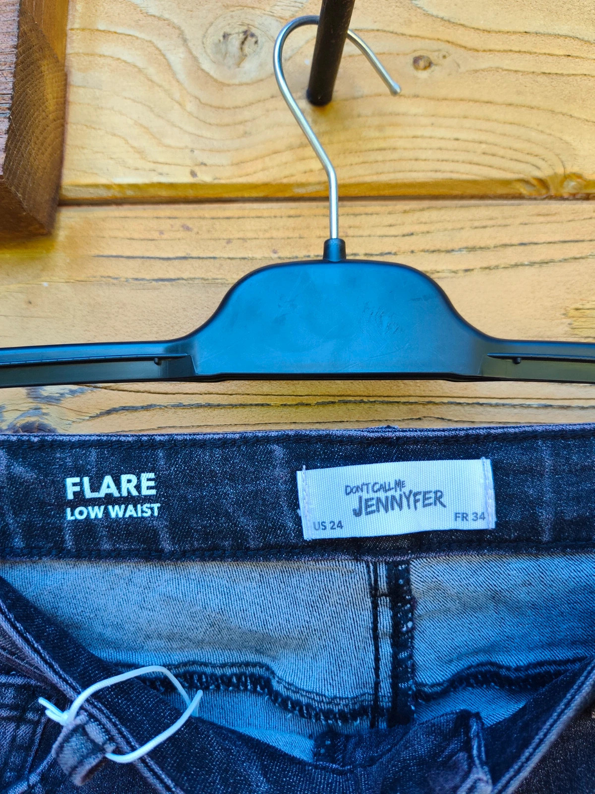 Jean flare Jennyfer noir délavé taille basse – Flare – taille M / 38 / 10 5