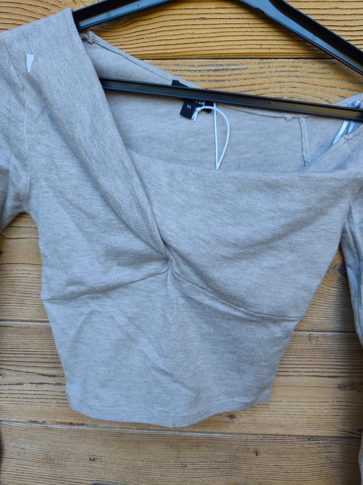 Crop top gris clair cache-cœur Forever 21 – Forever 21 – taille XS / 34 / 6 2