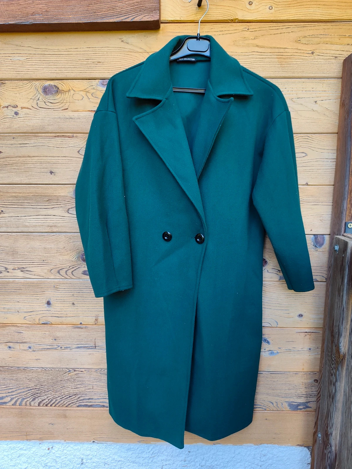 Manteau long New Collection vert sapin – New Collection – taille M / 38 / 10