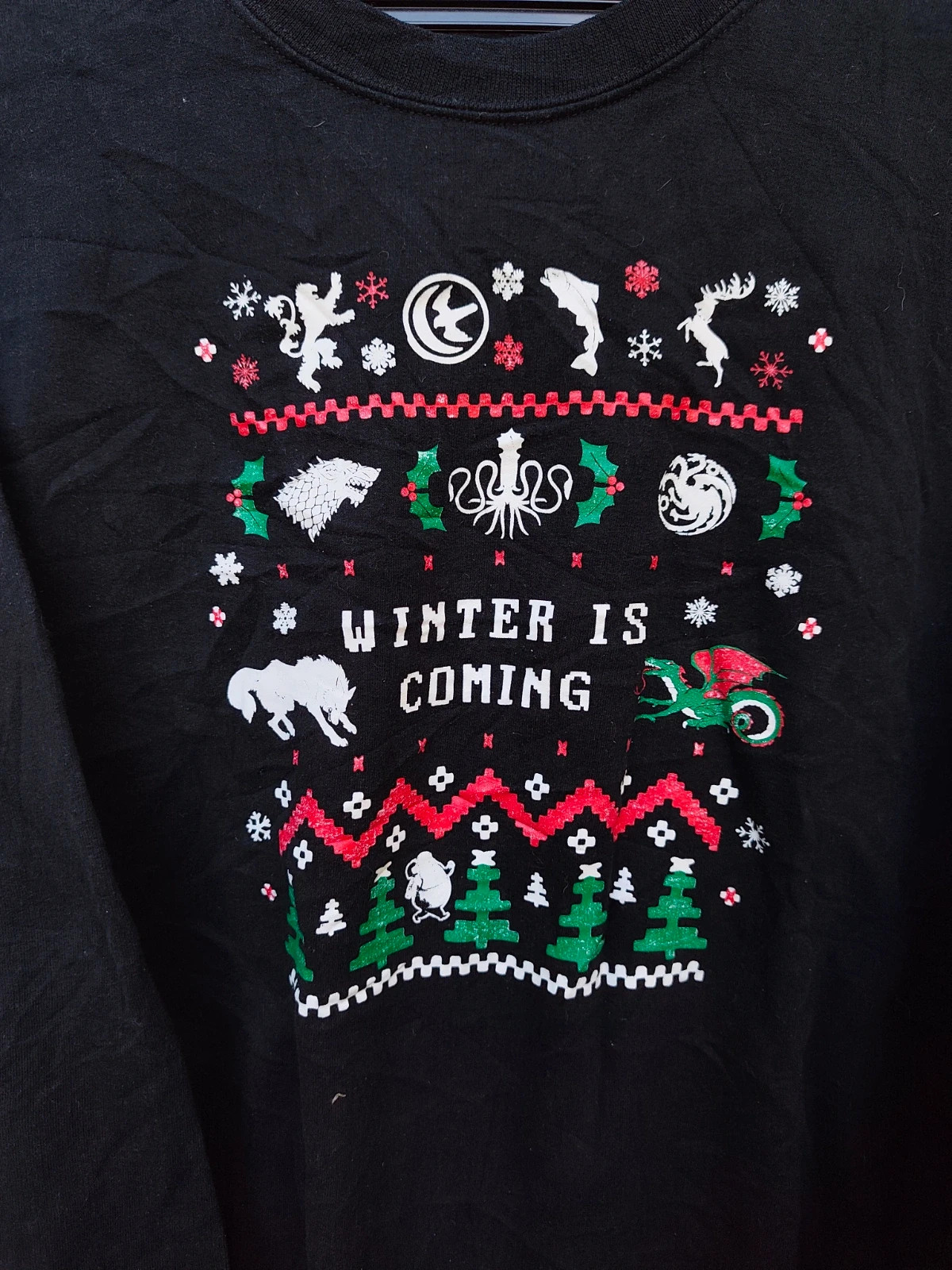 Sweatshirt Game of Thrones "Winter is Coming" noir L – Gildan – taille L / 40 / 12 2