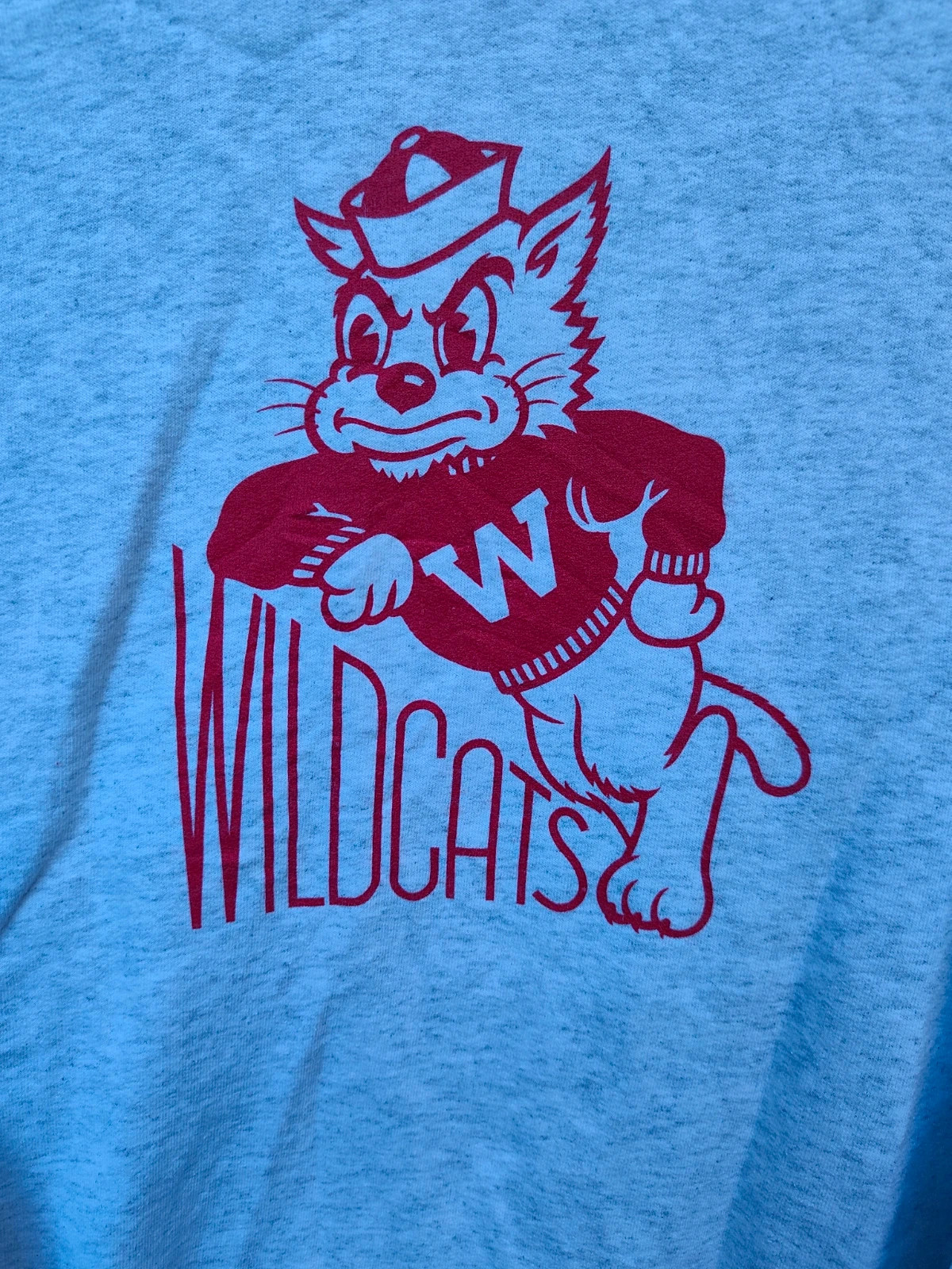 Sweat-shirt Port & Company Wildcats Gris Chiné M 😼 – Vintage Dressing – taille M / 38 / 10 2