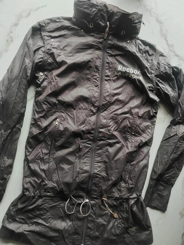 Veste Reebok marron humour– coupe légère – style vintage – Reebok – taille S / 36 / 8 2