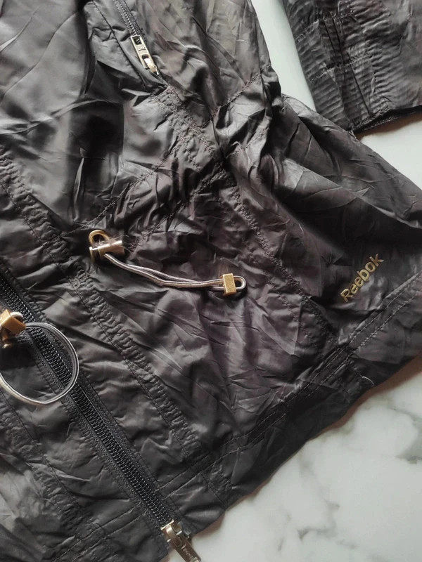 Veste Reebok marron humour– coupe légère – style vintage – Reebok – taille S / 36 / 8 4
