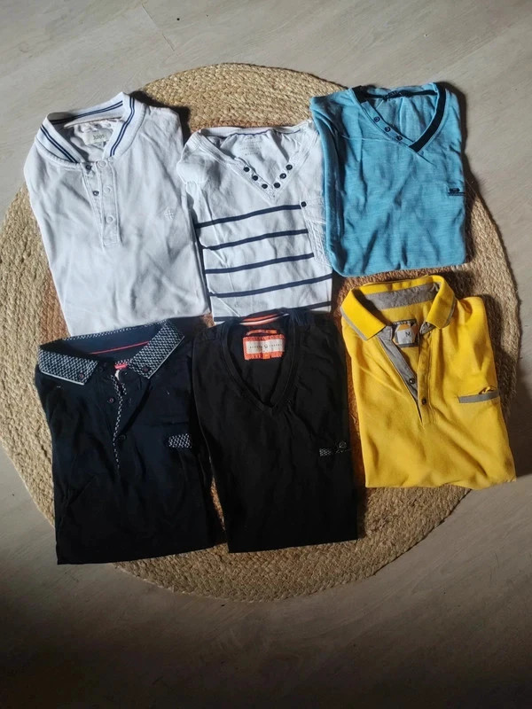 Lot 6 hauts homme Jules Celio Devred Benson & Cherry bleu jaune blanc noir marine