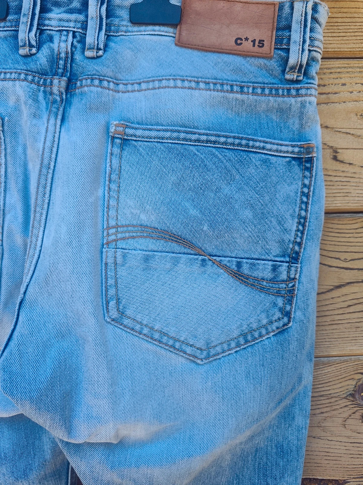 Jean homme C*15 bleu délavé vintage coupe droite – Vintage Dressing – taille W30 | FR 40 5