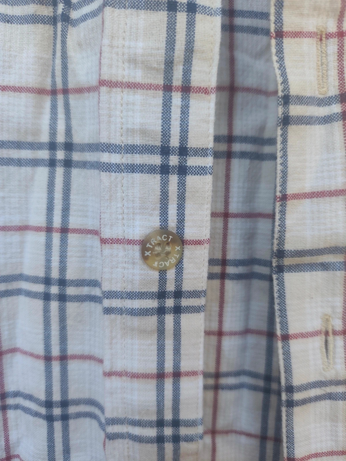 Chemise à carreaux blanche et bordeaux années 2000 y2k tribal – Japan Style – taille S 5