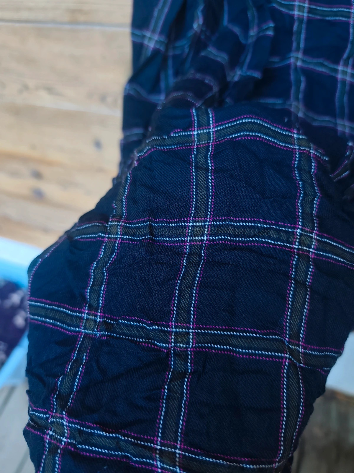 Jupe longue carreaux Michelle Stuart bleu marine – Vintage Dressing – taille M / 38 / 10 3