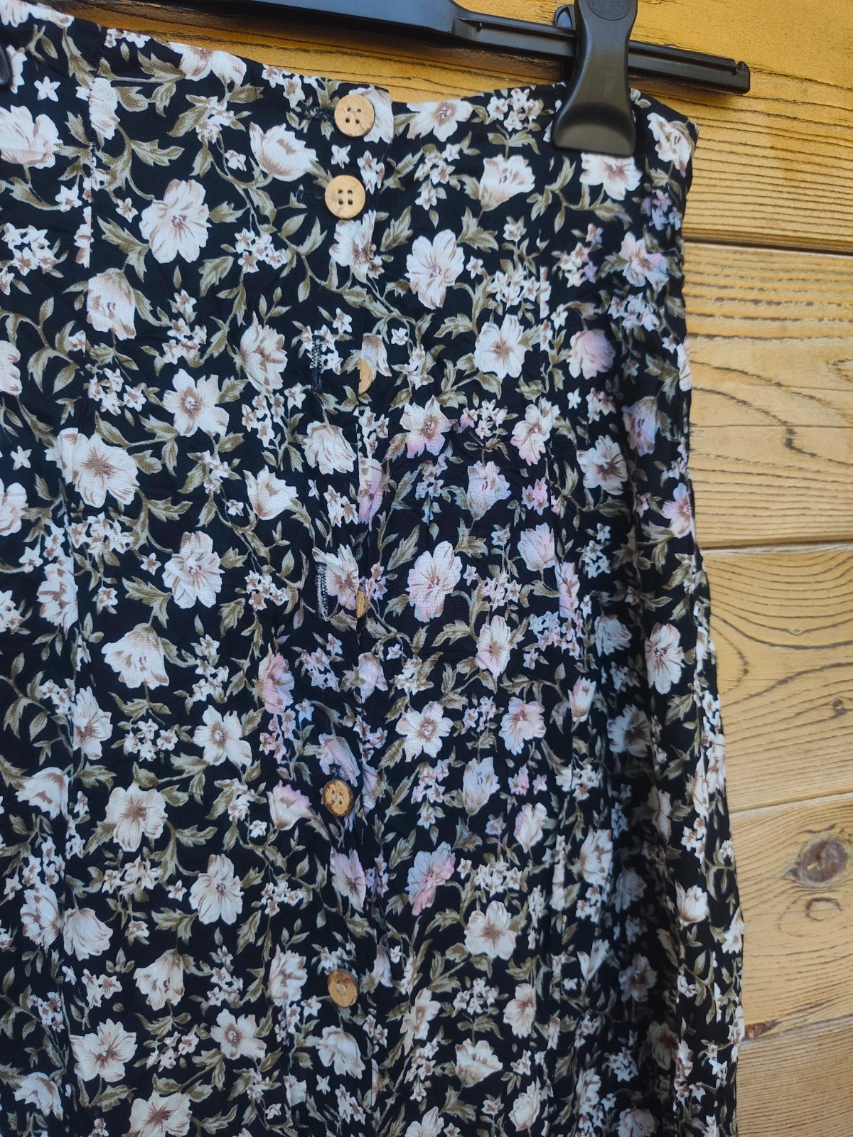 Jupe longue fleurie noire style bohème 🌸 – Vintage Dressing – taille S / 36 / 8 2