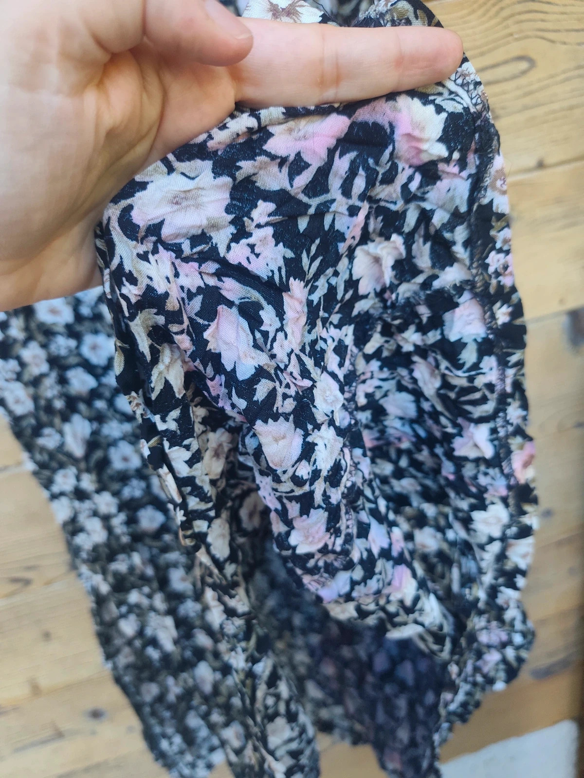 Jupe longue fleurie noire style bohème 🌸 – Vintage Dressing – taille S / 36 / 8 5