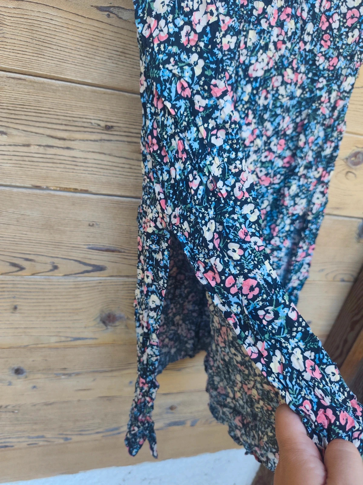 Jupe longue fleurie Vero Moda noire et rose 🌸 – Vero Moda – taille M / 38 / 10 3