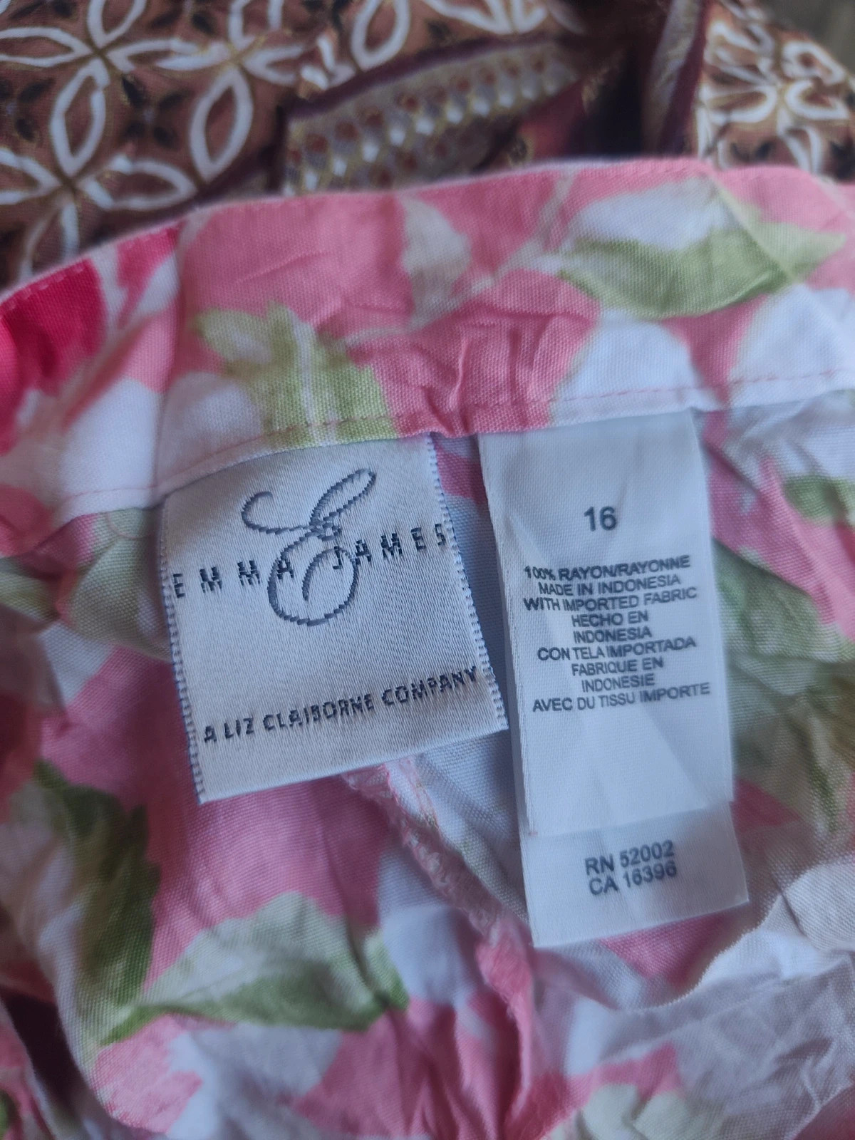 Jupe longue Emma James fleurie rose et blanche 🌸 – Emma James – taille XL / 42 / 14 3