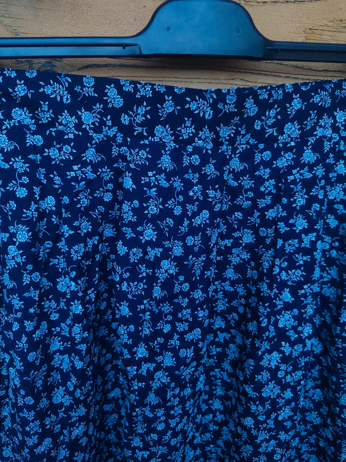 Jupe midi fleurie Sands Studio New York bleu marine made in USA – Vintage Dressing – taille S / 36 / 8 2