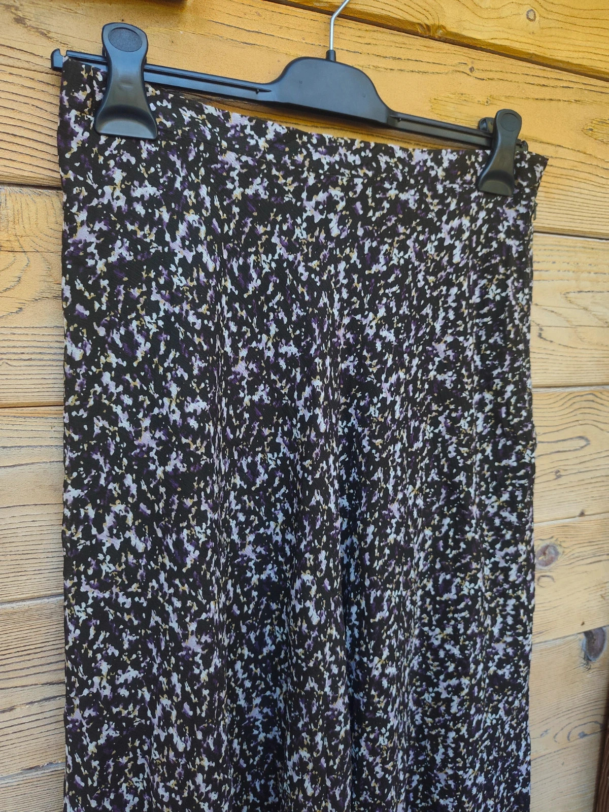 Jupe longue fleurie noire et violette 🌸 – Jones New York – taille S / 36 / 8 2