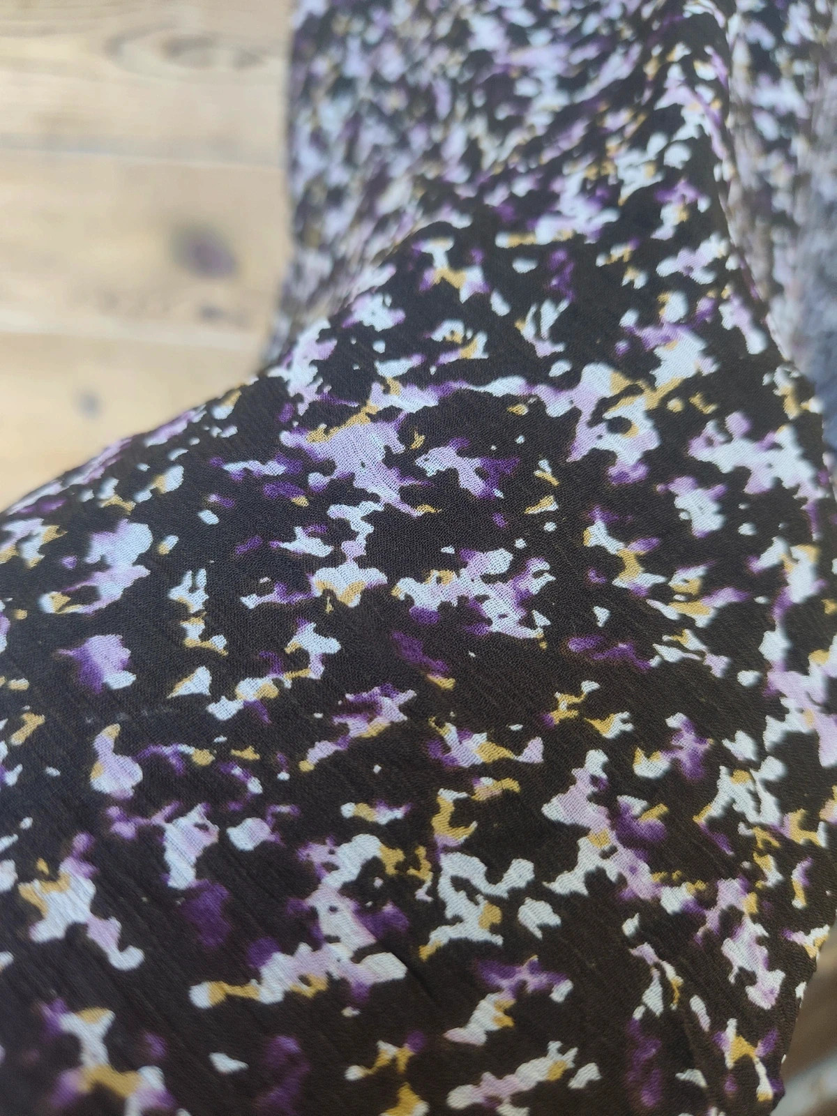 Jupe longue fleurie noire et violette 🌸 – Jones New York – taille S / 36 / 8 4
