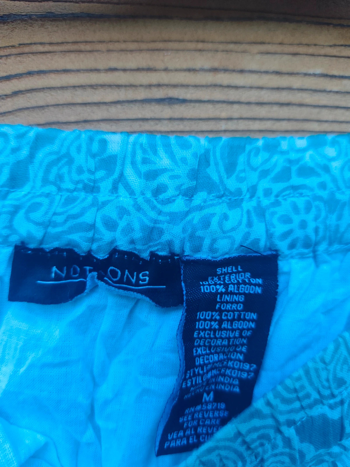 Jupe longue bohème à motifs bleu turquoise – Vintage Dressing – taille L / 40 / 12 5