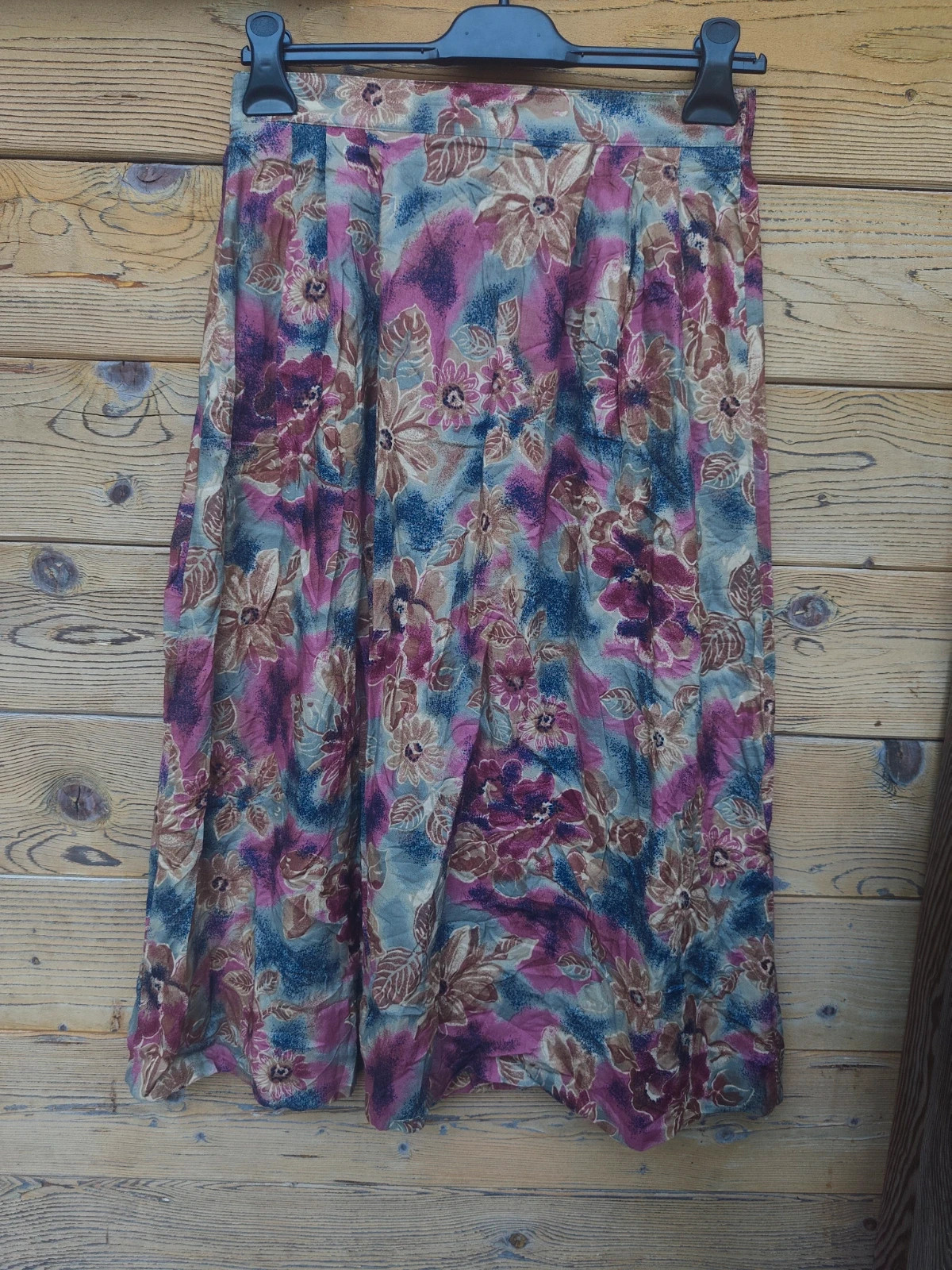 Jupe fleurie vintage multicolore made in USA
