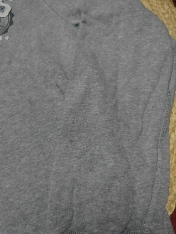 Polo sweat gris manches longues 1975 M.E épais – Vintage Dressing – taille M 4