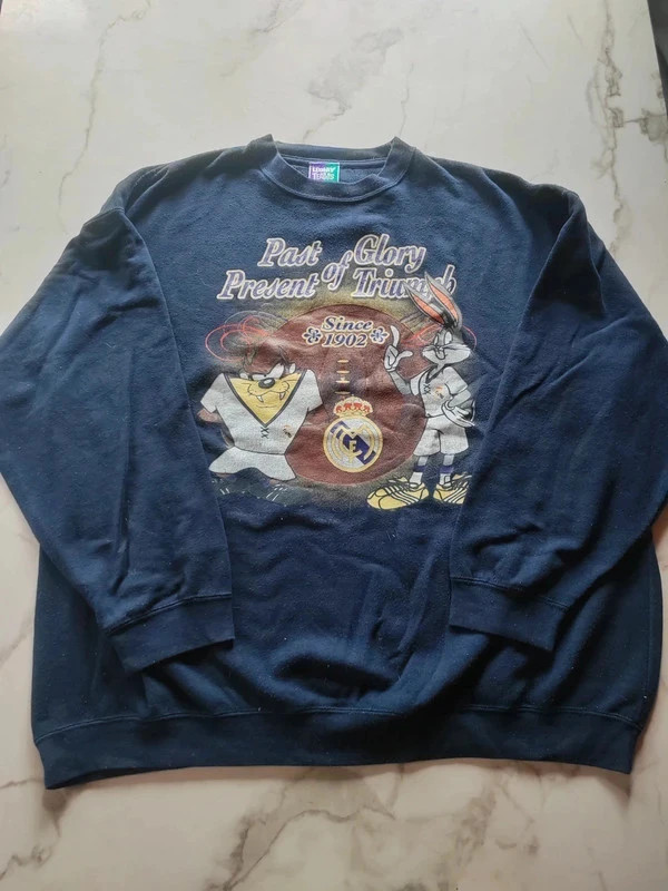 Sweat Real Madrid fc x looney toons vintage rare collector – Vintage Dressing – taille XL 2