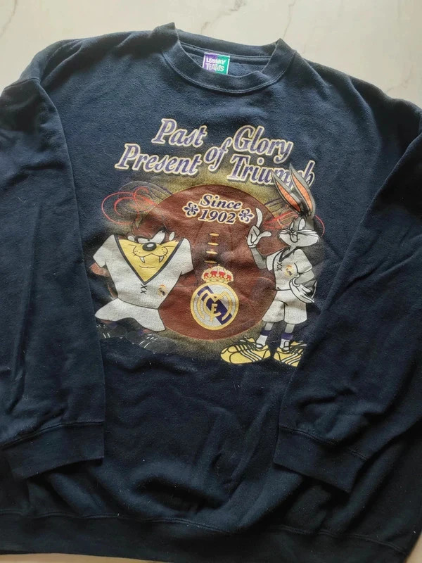 Sweat Real Madrid fc x looney toons vintage rare collector – Vintage Dressing – taille XL 3