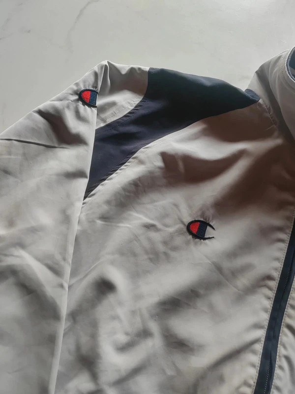 Veste sport coupe vent zip vintage Champion grise – Vintage Dressing – taille S 5