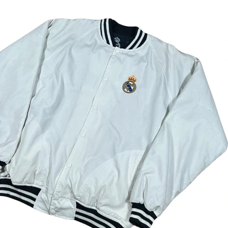 Veste bomber vintage real Madrid blanc taille S – Vintage Dressing – taille S 3