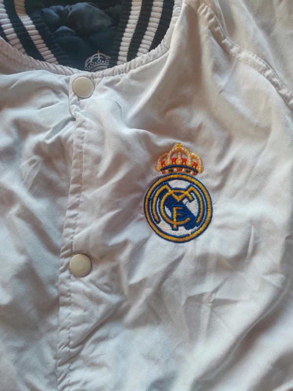 Veste bomber vintage real Madrid blanc taille S – Vintage Dressing – taille S 5