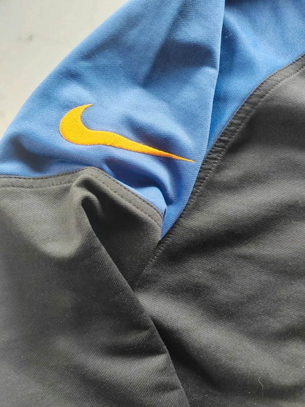 Veste Nike vintage noir et bleu y2k gros logo sur la manche swoosh 90 – Nike – taille XL 5
