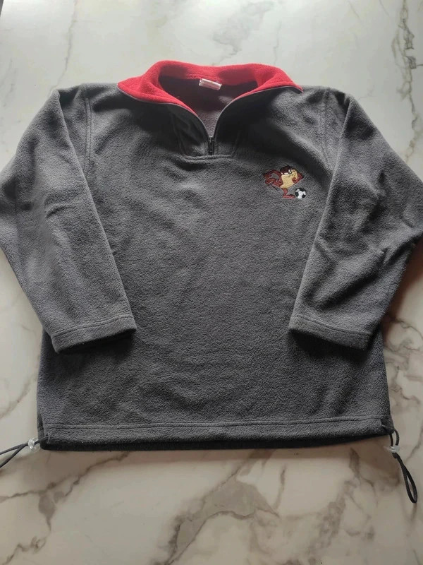 Polaire taz football cartoon , taille S gris foncé – Vintage Dressing – taille S 2