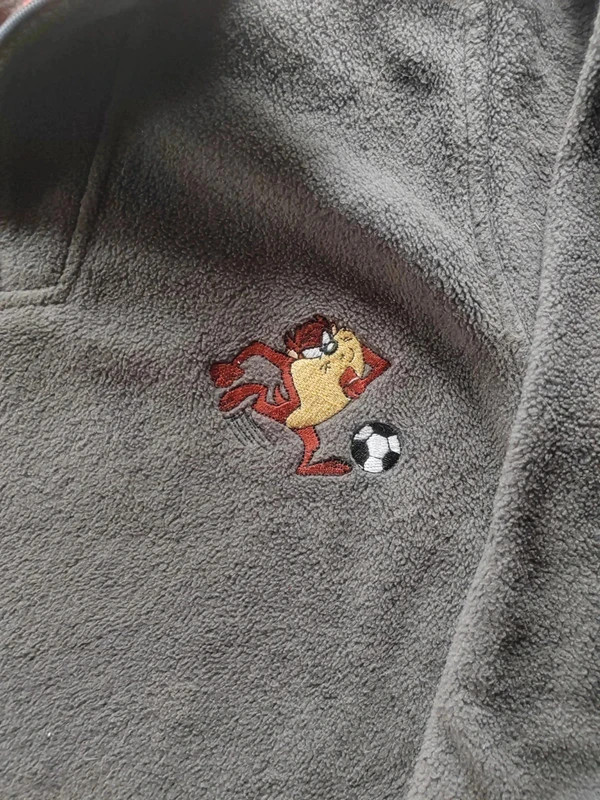 Polaire taz football cartoon , taille S gris foncé – Vintage Dressing – taille S 4