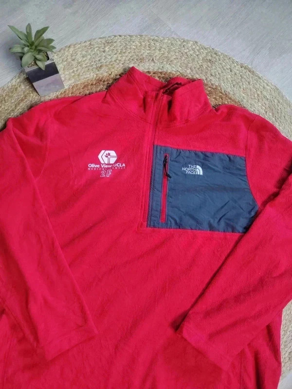 The North Face Polaire Rouge Homme Demi-Zip Vintage Outdoor – The North Face – taille XXL 3