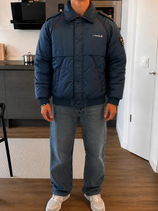 Doudoune Fusalp homme L bleue bomber vintage ski hiver sport