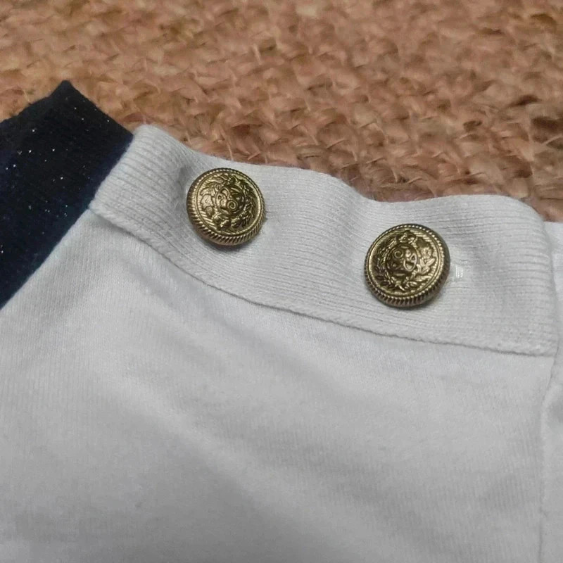 Marinière coton femme S – rayures bleu marine blanc – manches longues – Vintage Dressing – taille S / 36 / 8 4