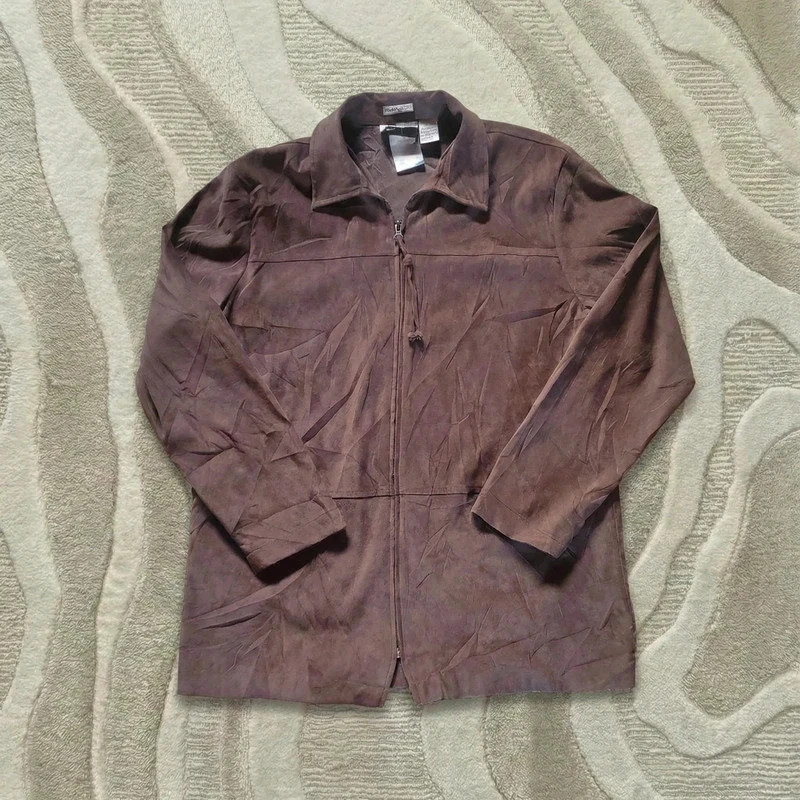 Veste marron M vintage zippée mi-saison casual rétro – Vintage Dressing – taille M / 38 / 10 2