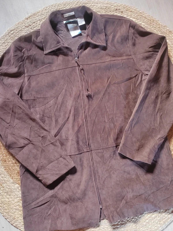 Veste marron M vintage zippée mi-saison casual rétro – Vintage Dressing – taille M / 38 / 10 3